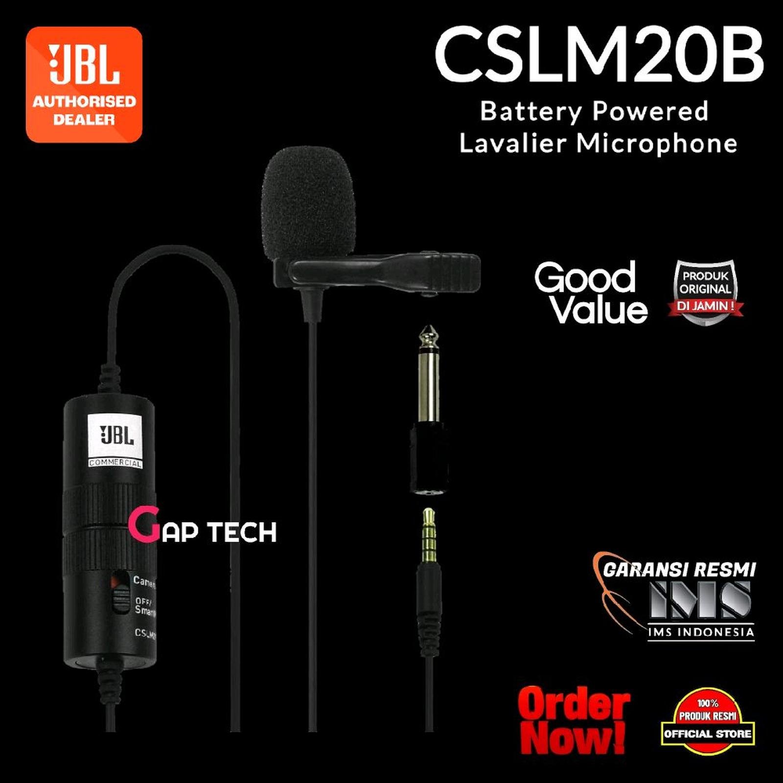 JBL CSLM20B / CSLM 20B Battery Powered Lavalier Microphone Original Mikrofon Original