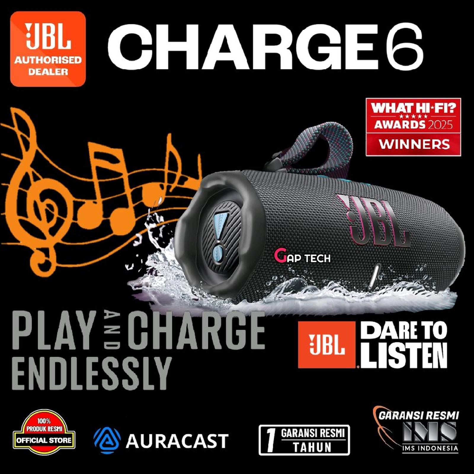 JBL Charge 6 Successorrs Charge 5 Portable Waterproof and Drop-Proof Bluetooth Speaker with AI Sound Boost / Speaker Original