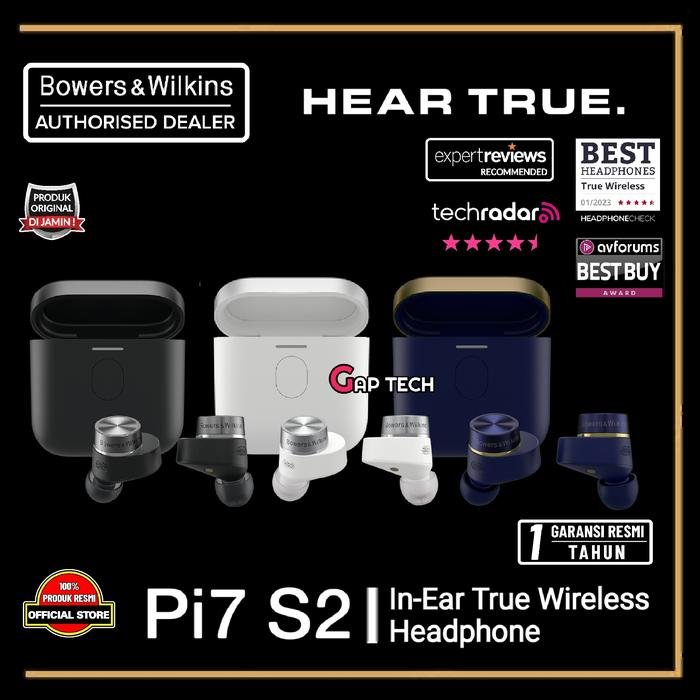 Bowers & Wilkins B&W Pi7 S2 In-Ear True Wireless Earbuds Original