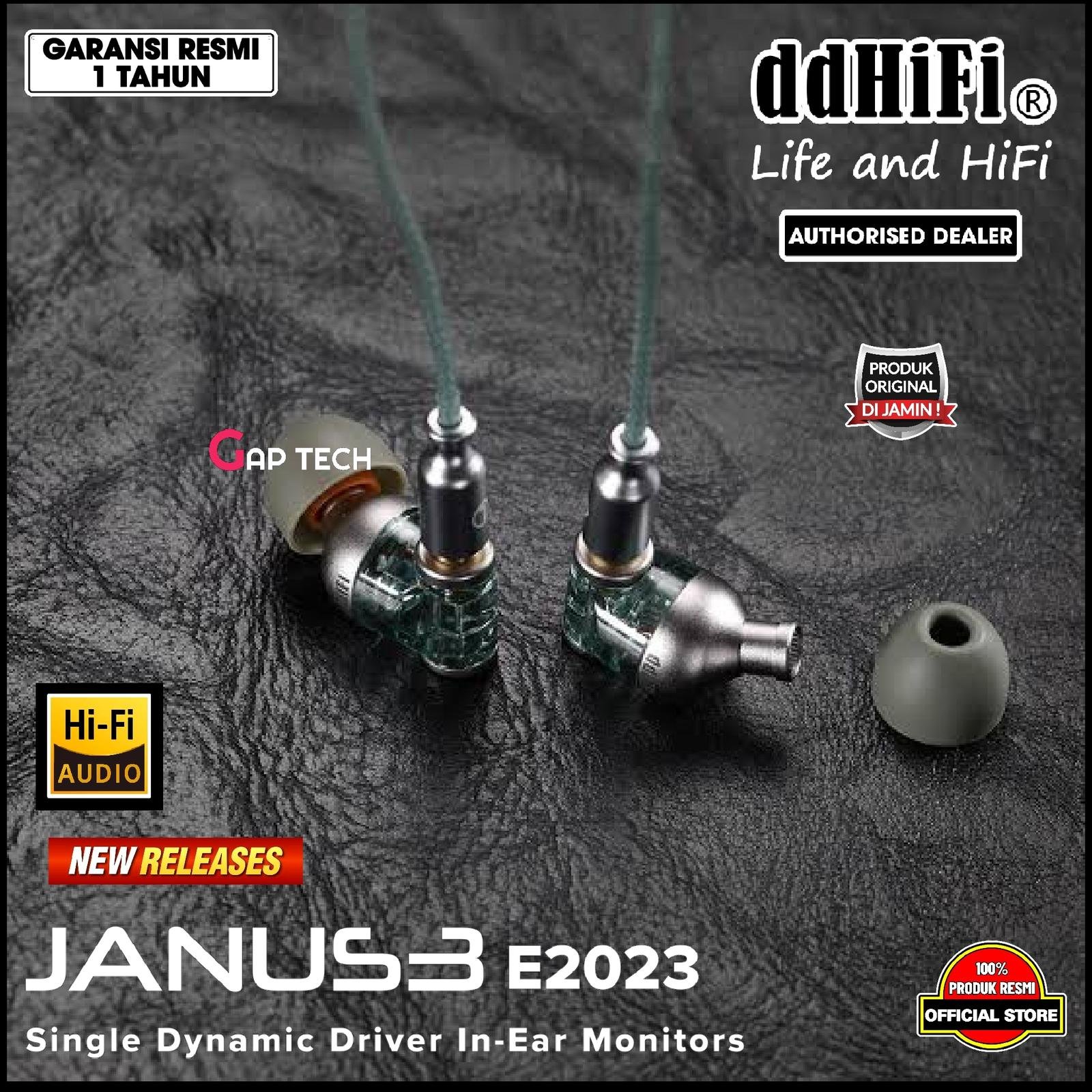 DD DDHIFI Janus3 / Janus 3 10mm Dynamic Driver In-Ear Earphone iem Original