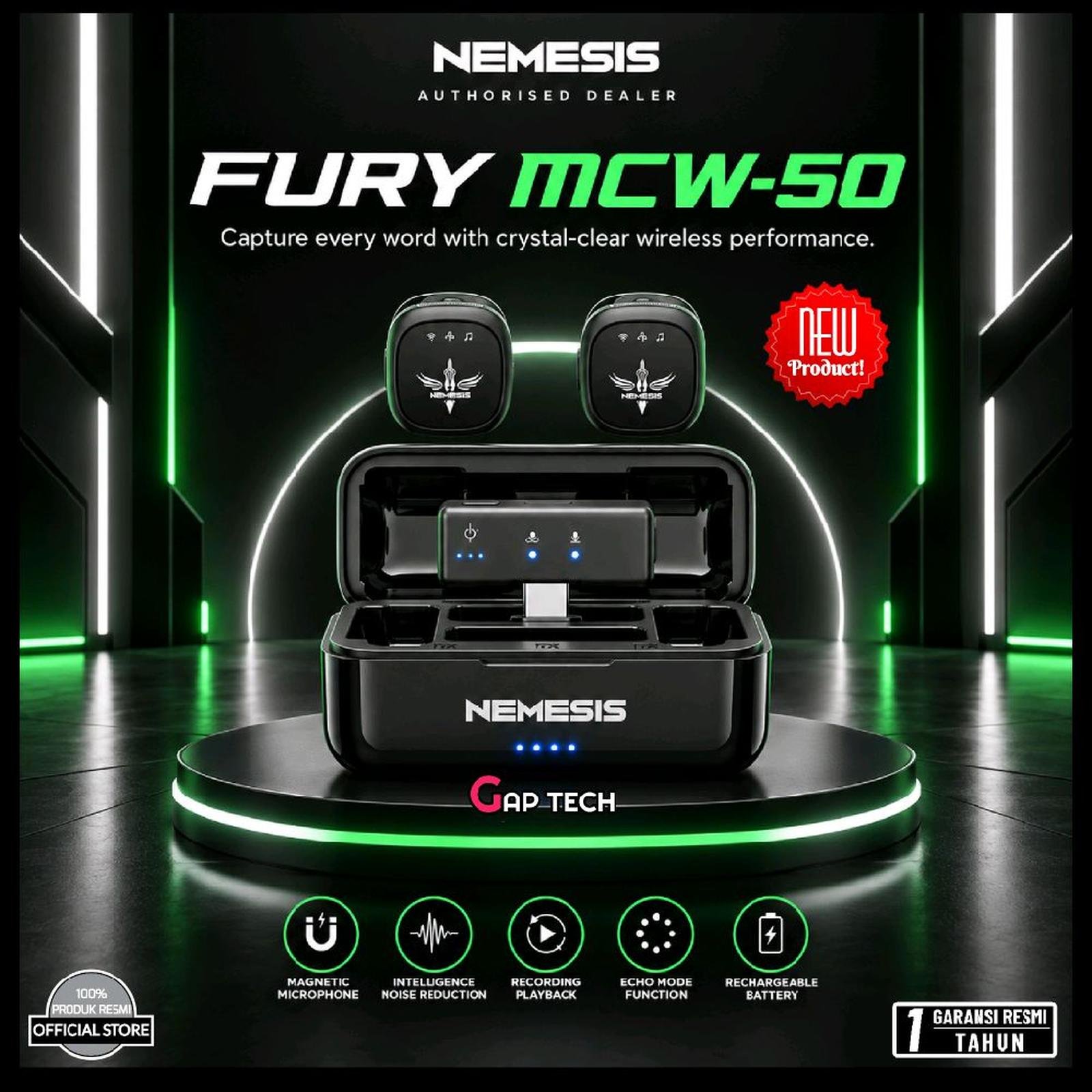 NYK NEMESIS FURY MCW50 / MCW 50 / MCW-50 Capture Every Word with Crystal-Clear Wireless Microphone Original