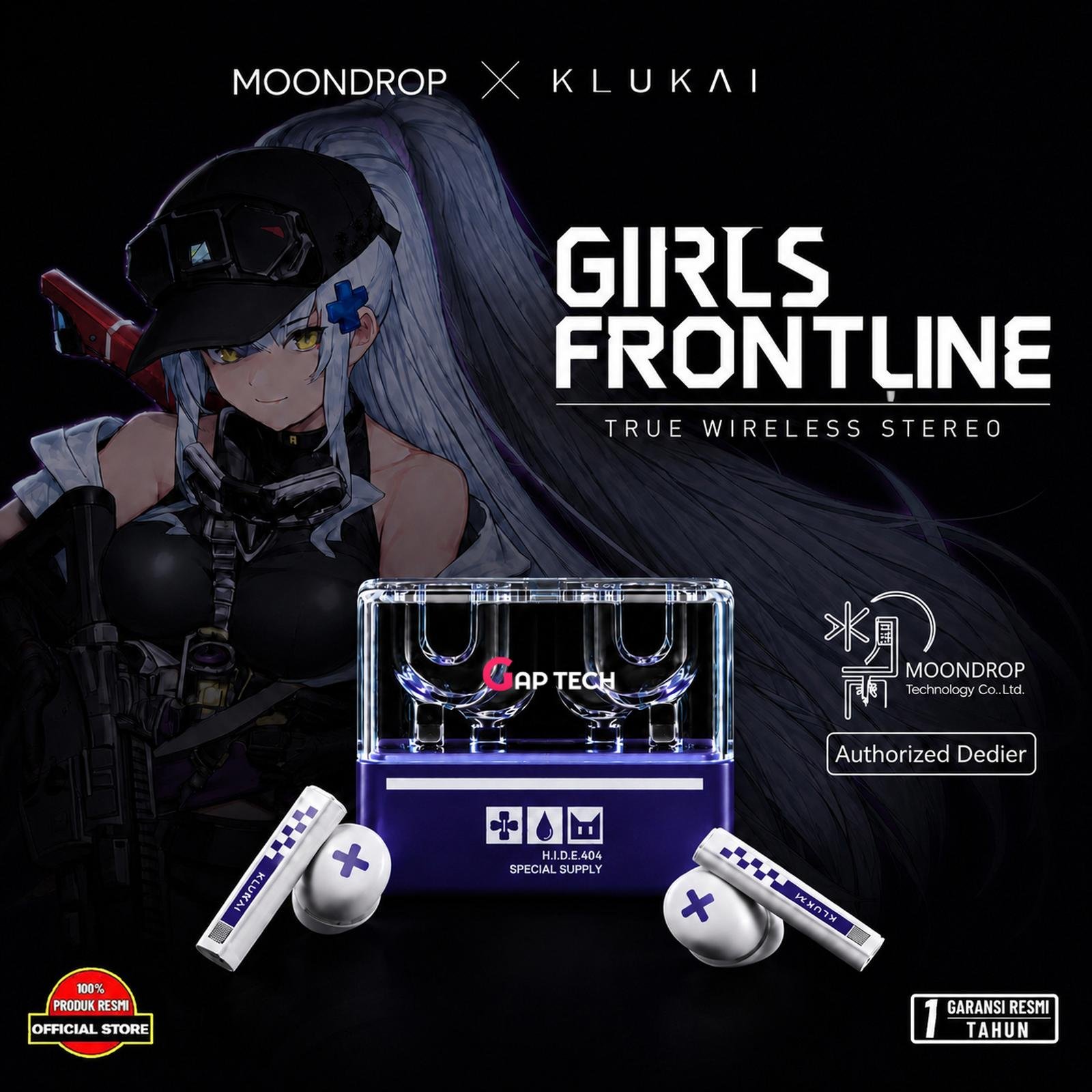 MOONDROP GIRLS' FRONTLINE 2 x KLUKAI True Wireless Headphone (TWS) Original