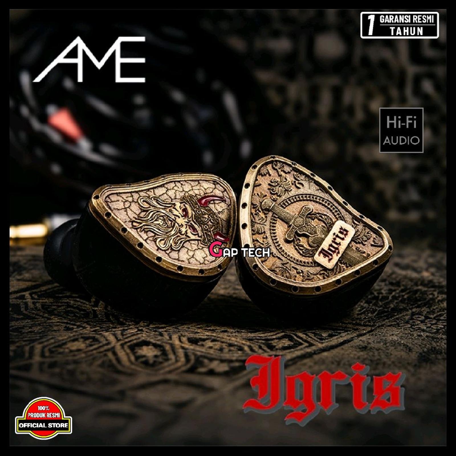 AME Igris Flagship 1DD + 4BA + 2 Planar Magnetic Driver In-Ear Monitors / IEM Original