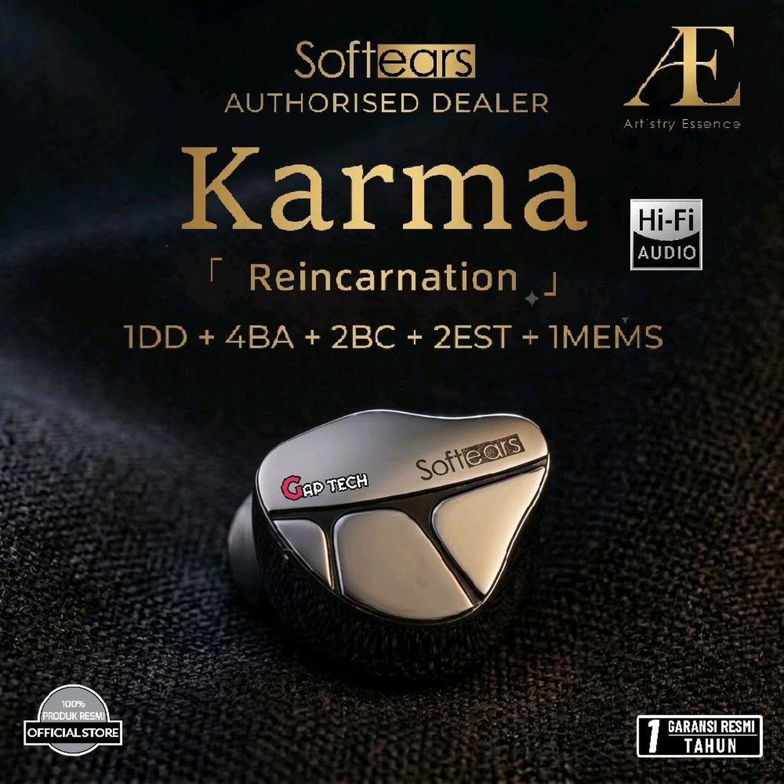 SOFTEARS Karma Flagship 1DD+2BC+4BA+2EST+1MEMS In-Ear Monitor Earphones / IEM Original