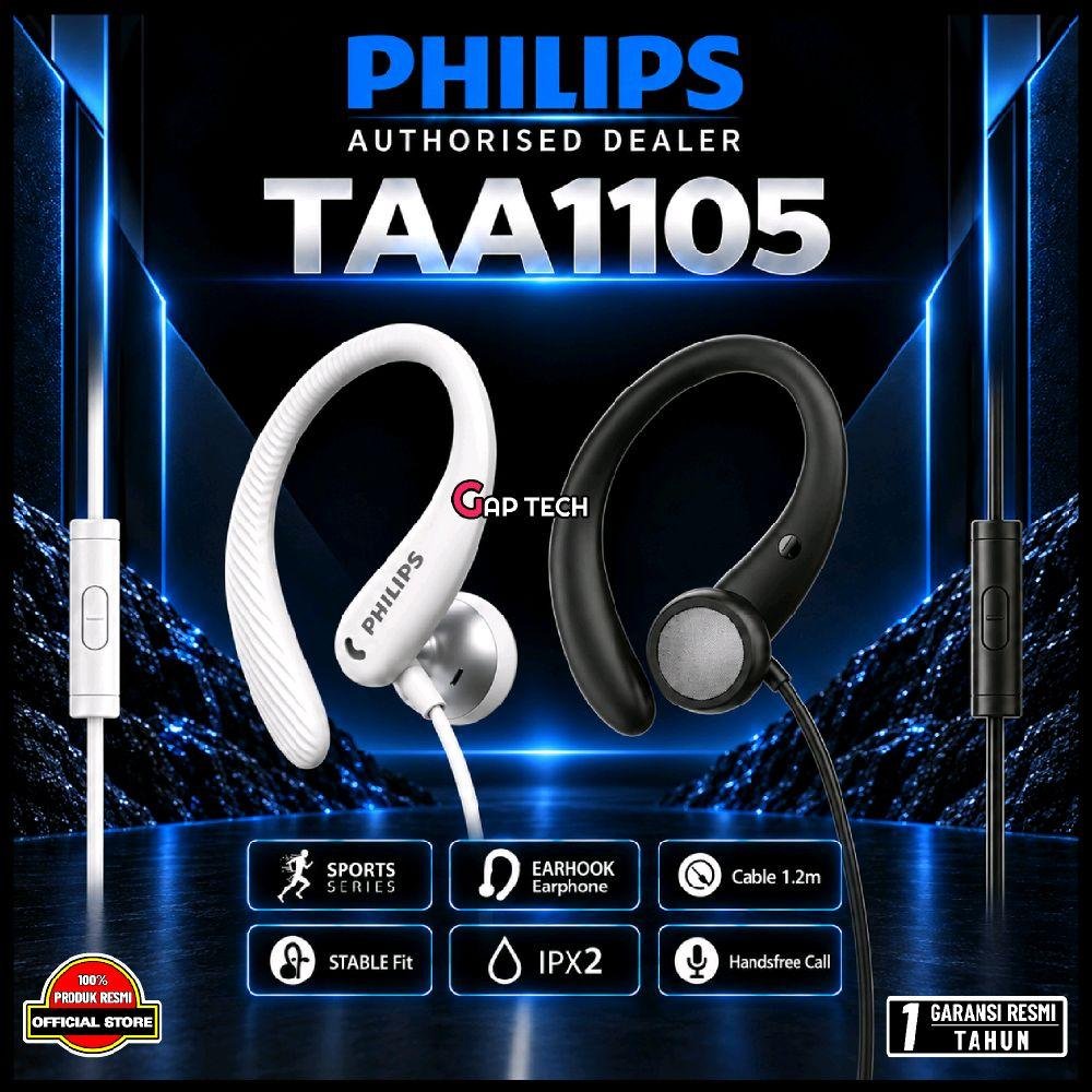 Philips TAA1105 In-ear sports headphones with mic / TAA 1105 Original