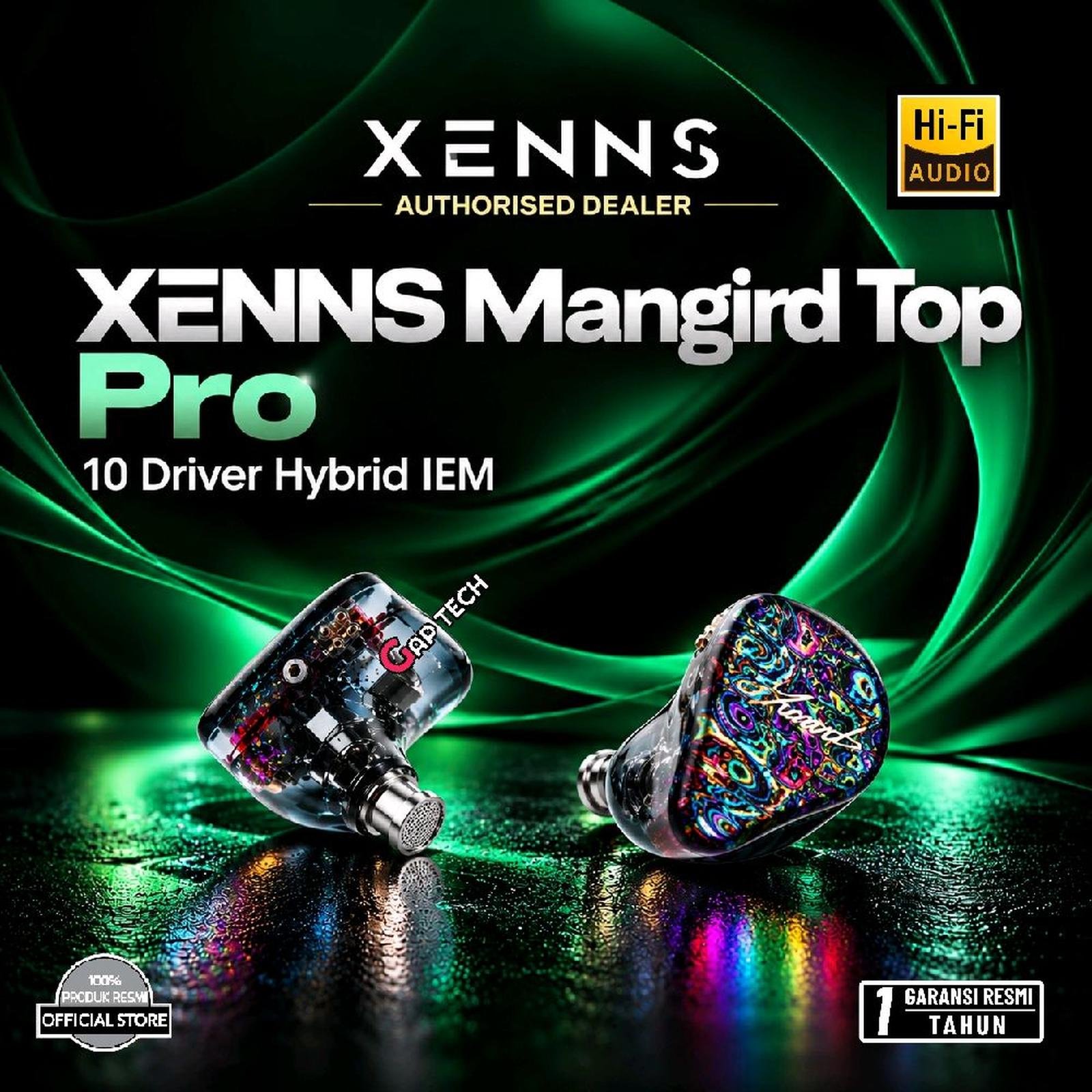 XENNS Mangird Top Pro 10 Driver (2DD + 8BA) Hybrid Drivers In Ear Monitor Earphone / IEM Original