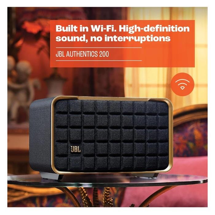 JBL Authentics 200 / Authentics200 / Authentic 200 Smart Home Speaker with Wi-Fi, Bluetooth and Voice Assistants with Retro Design Original