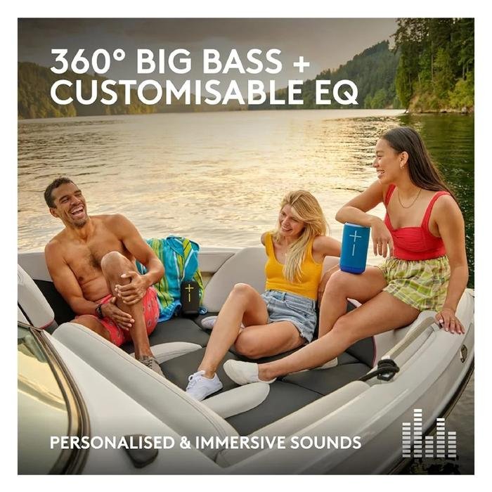 Ultimate Ears EVERBOOM / EVER BOOM Wireless Bluetooth Portable Speaker with Bassy 360 Degrees Immersive Sound Speaker Original