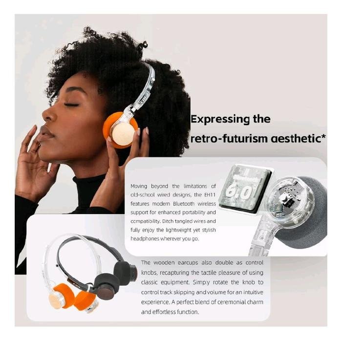 Fiio EH 11 / EH11 / EH-11 Hi-Res Retro Bluetooth Headphone Original
