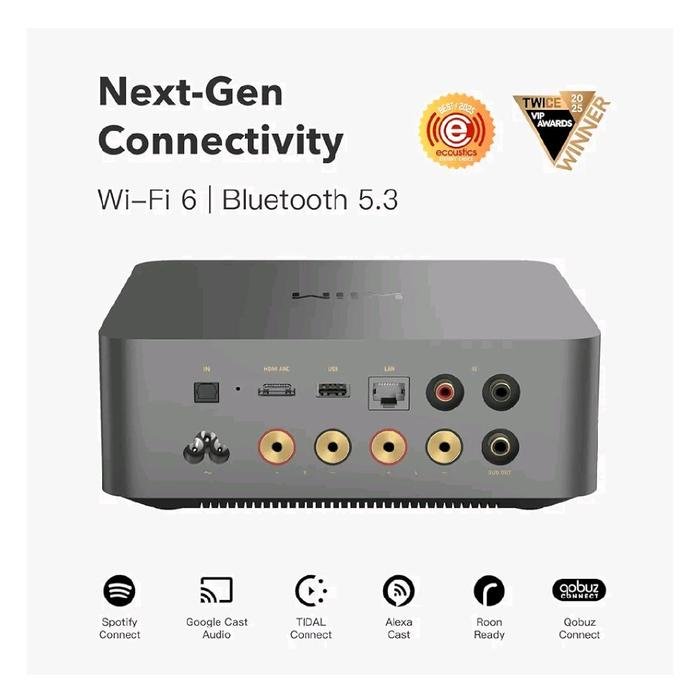 WiiM Amp Ultra Streaming Amplifier with Premium ESS ES9039Q2M DAC and Dual TI TPA3255 Amps / Streaming Amplifier Original
