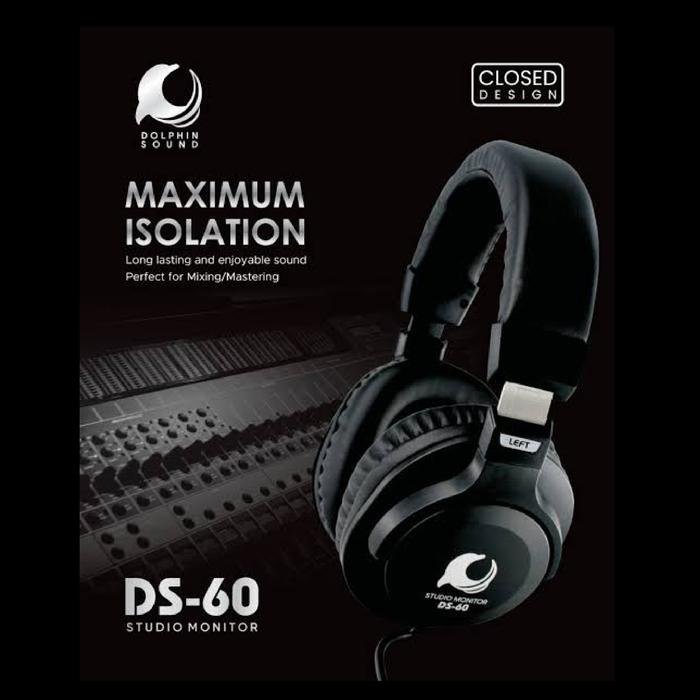 ISK Dolphin Sound DS60 / DS-60 / DS 60 40mm Closed Studio Monitor Headphone Original
