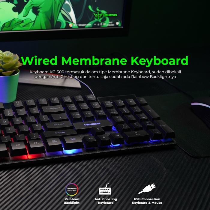 NYK Huskar KC 400 /KC400 3in1 Gaming Combo Keyboard + Mouse + Mousepad Original