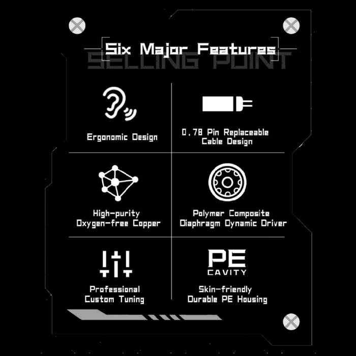 Tangzu Harmonic Empire / HE Cai Wenji 10mm Single Dynamic Driver In-Ear Monitors Earphone / IEM Original