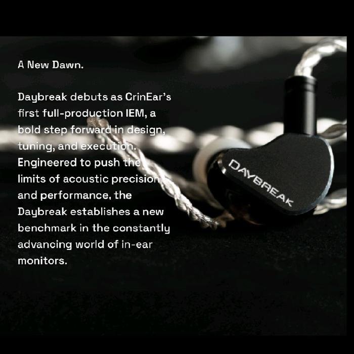 CrinEar Daybreak 1DD + 2BA + 2mPT (Micro-planar Tweeters) In Ear Monitor Earphone / IEM Original