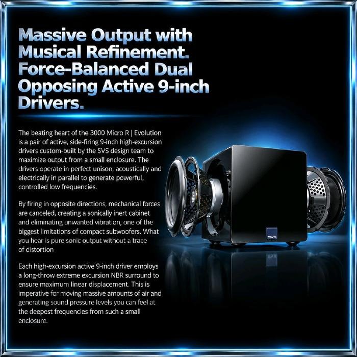 SVS 3000 Micro R Evolution / 3000Micro R Evolution / 3000 Micro REvolution Sealed Subwoofer Original