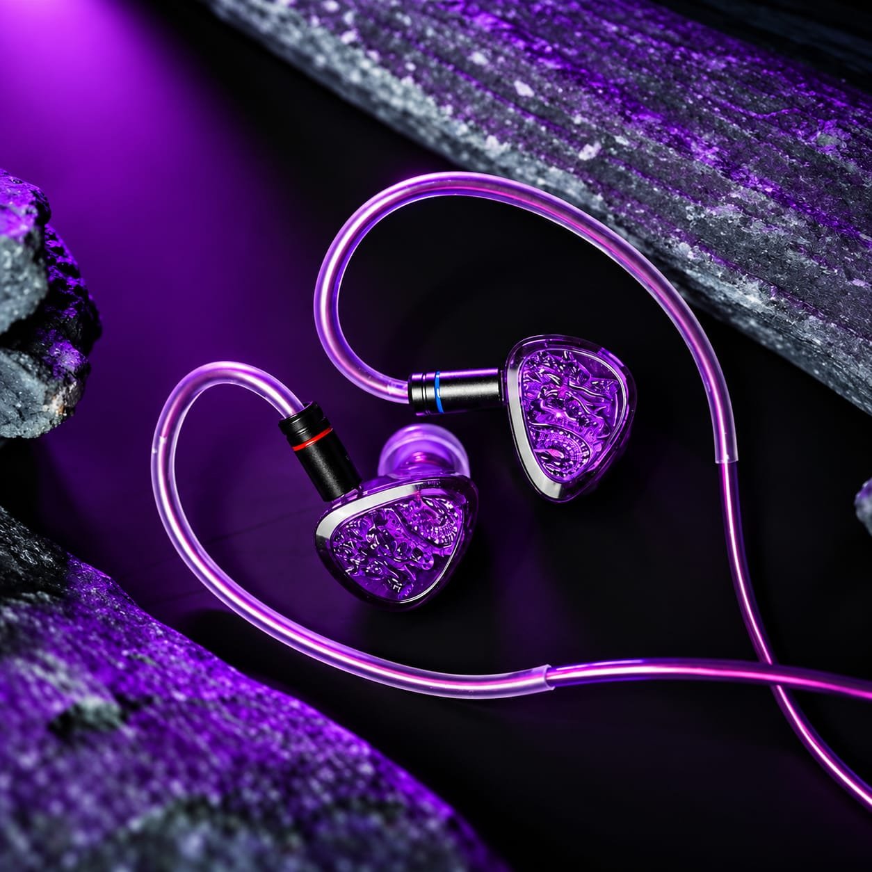 Tangzu Waner SG 2 / Wan'er SG 2 Amethyst Dragon / Purple Dragon 5th Anniversary Limited Edition 10mm PET Single Dynamic Driver In-Ear Monitor Earphones / IEM Original