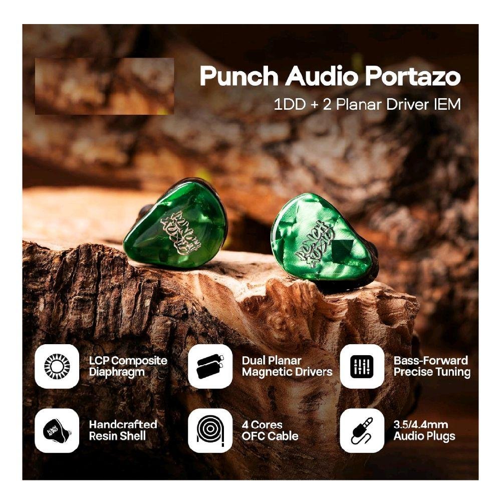 Punch Audio Portazo 1DD + 2 Planar Driver In Ear Monitor Earphone / IEM Original