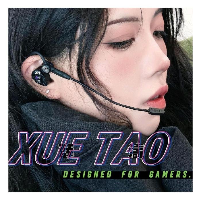 Tangzu Xue Tao 10mm Single Dynamic Driver Glass Diaphragm Unit Gaming In-Ear Monitor Earphones IEM Original