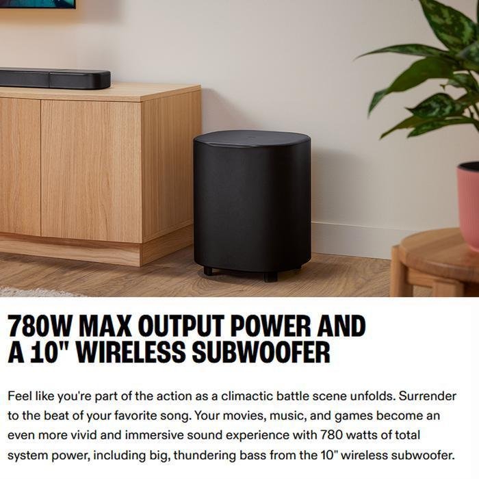 JBL BAR 800MK2 / 800 MK2 7.1 Channel Soundbar Detachable Speakers Dolby Atmos & DTS Virtual:X Original