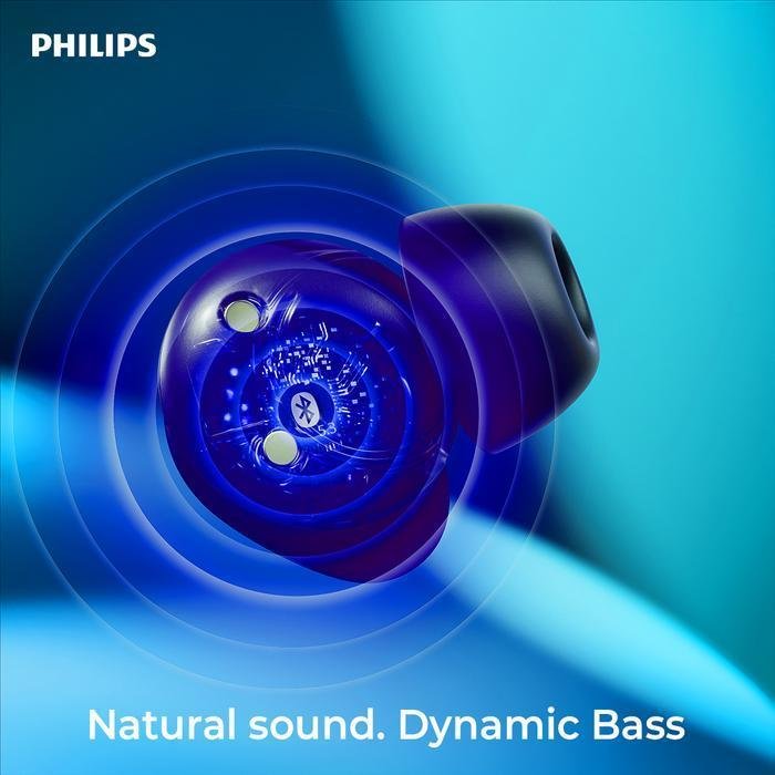 Philips TWS TAT1209 Bluetooth Small Earbuds Sound Clear Baterai Tahan Hingga 18 Jam With Ipx4 Tahan Cipratan Original