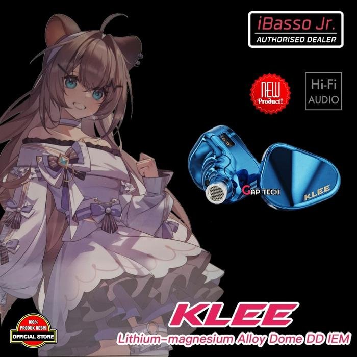 IBasso KLEE Hi-Fi Lithium-Magnesium Alloy Dome Dynamic Driver Earphone IEM Original