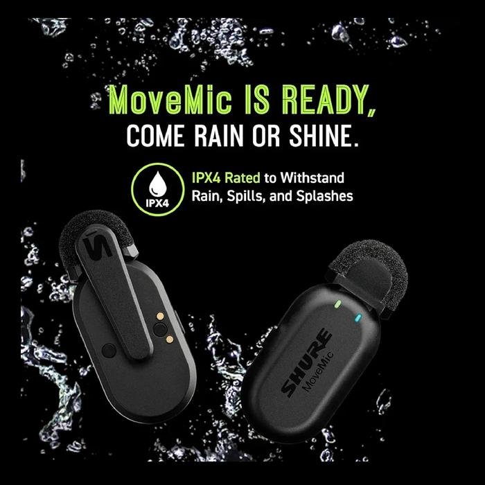 Shure MoveMic Series / MV-ONE / MoveMic One / MV-TWO / MoveMic Two / MV-R / MoveMic Receiver / MV-TWO-KIT / MoveMic Two Receiver Kit - Professional Wireless Microphone System Original