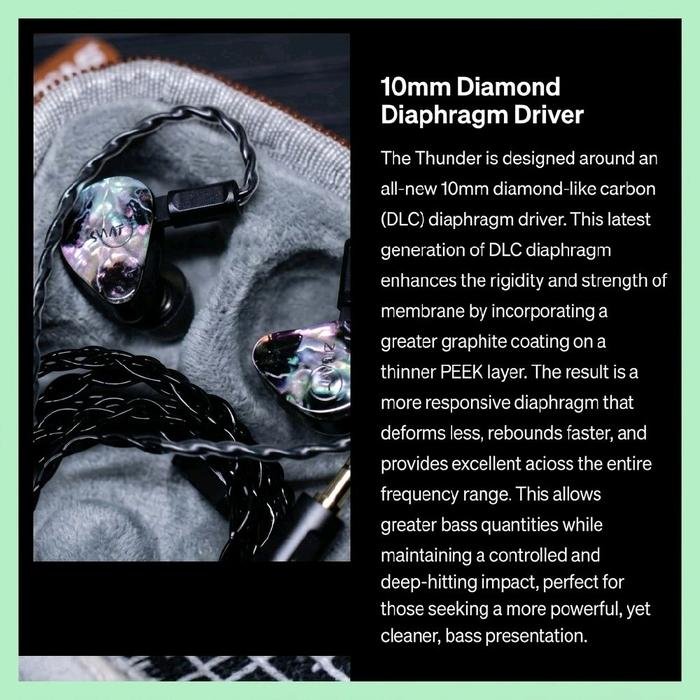 ZiiGaat x Z Reviews: Thunder 10mm DLC Diaphragm Dynamic Driver In Ear Monitor Earphone / IEM Original