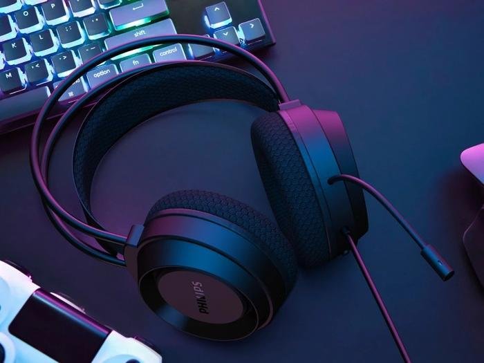 Philips Evnia TAG3BK Gaming Headset Over-Ear Kabel USB-C & 3.5mm Mic 50mm Driver Original