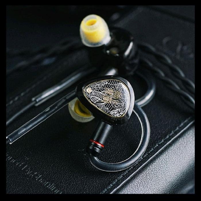 TANGZU Waner 2 / Wan er 2 / Waner SG 2 - 10MM PET Diaphragm Hi-Fi In Ear Monitor Earphone Black Edition / IEM Original