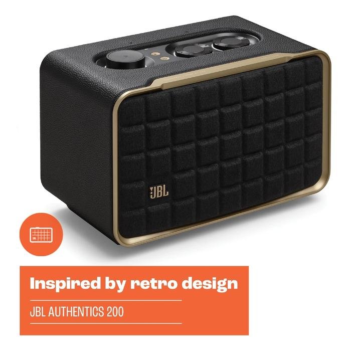 JBL Authentics 200 / Authentics200 / Authentic 200 Smart Home Speaker with Wi-Fi, Bluetooth and Voice Assistants with Retro Design Original