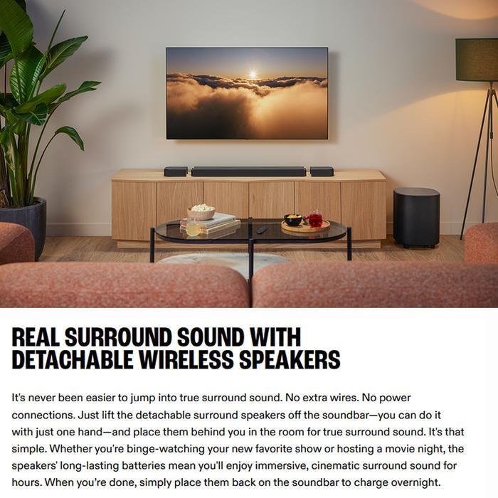 JBL BAR 800MK2 / 800 MK2 7.1 Channel Soundbar Detachable Speakers Dolby Atmos & DTS Virtual:X Original