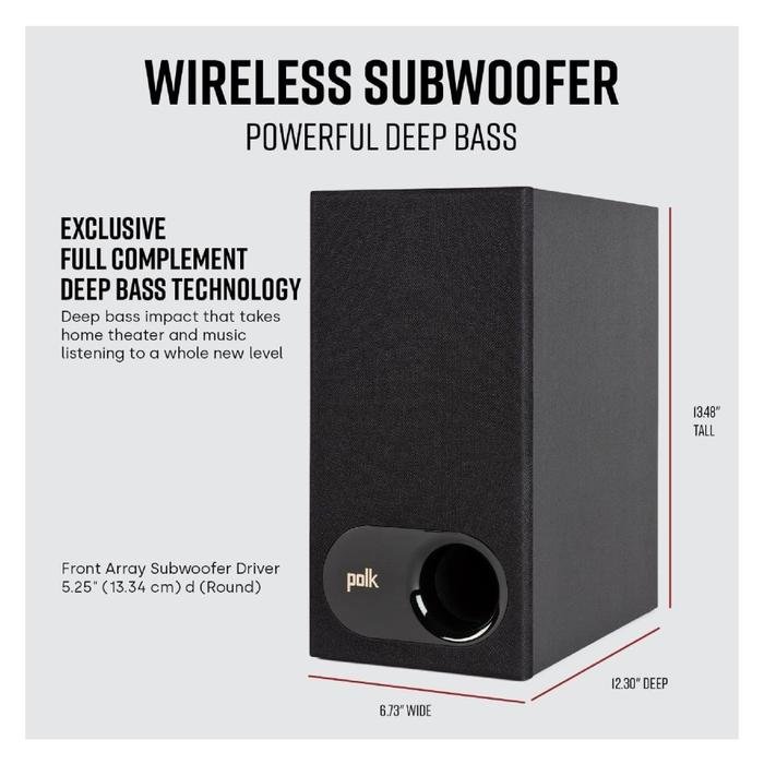 Polk Audio Signa S2 / S 2 Sound Bar / Soundbar with Wireless Subwoofer Original