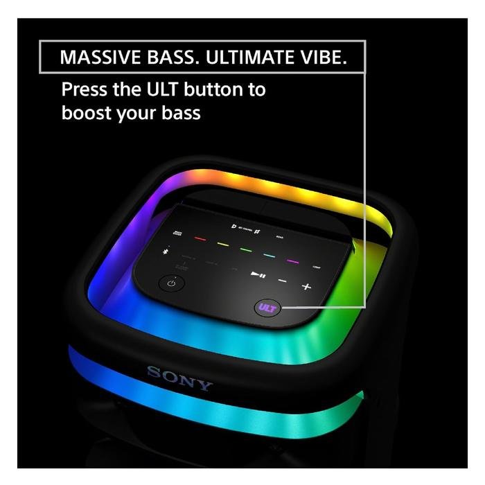 Sony ULT TOWER 10 / SRS-ULT1000 / SRS ULT1000 / SRS ULT 1000 Karaoke Party, Speaker with Powerful Bass, 360 Sound, Party Lights and Wireless Microphone Original