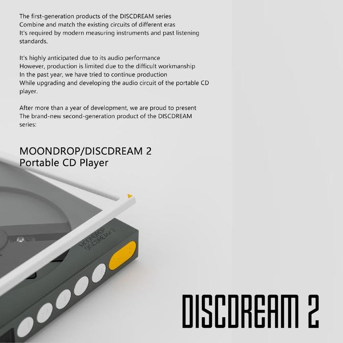 Moondrop DISCDREAM 2 / DISCDREAM2 / DISCDREAM 2 ULTRA / DISCDREAM2 ULTRA Portable Hi-Fi CD Player Original