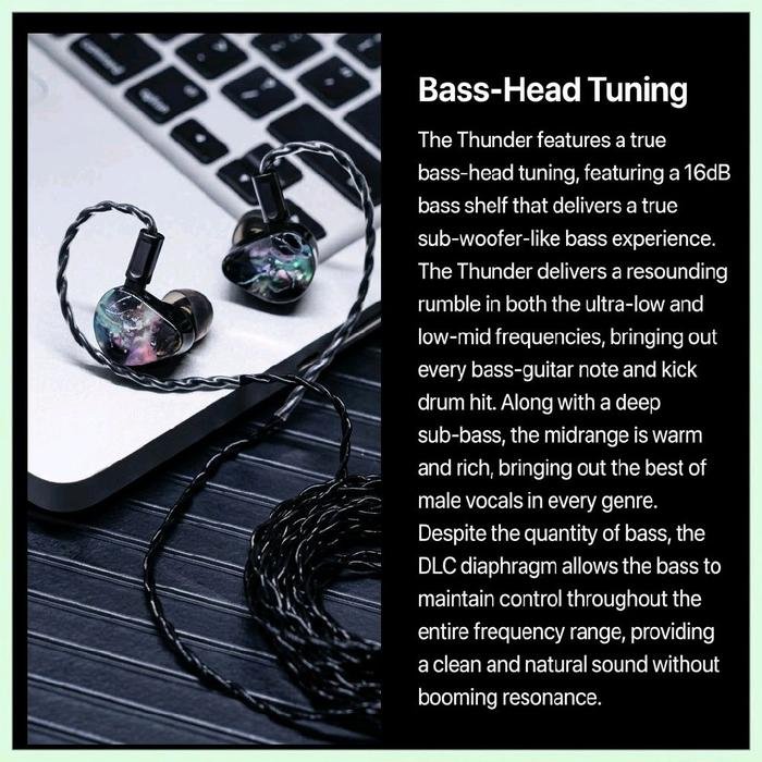 ZiiGaat x Z Reviews: Thunder 10mm DLC Diaphragm Dynamic Driver In Ear Monitor Earphone / IEM Original