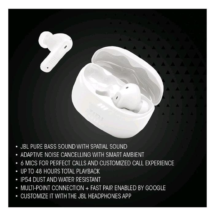 JBL Tune Beam 2 / Tune Beam2 Ghost Edition True Wireless Noise Cancelling Earbuds / TWS Original