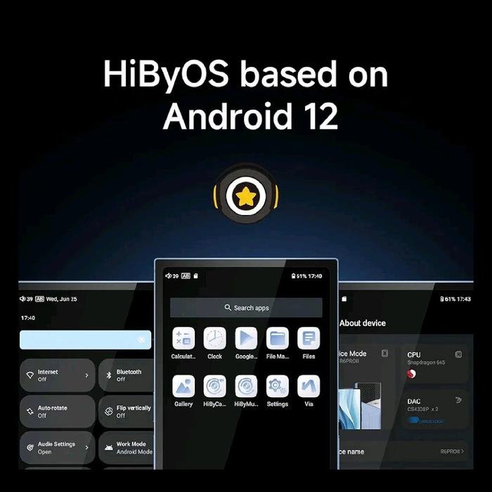 HiBy R6Pro II / R6 Pro II / R6 Pro 2 2025 - Premium Lossless Hi-Res Portable Music Player / Digital Audio Player / DAP Original