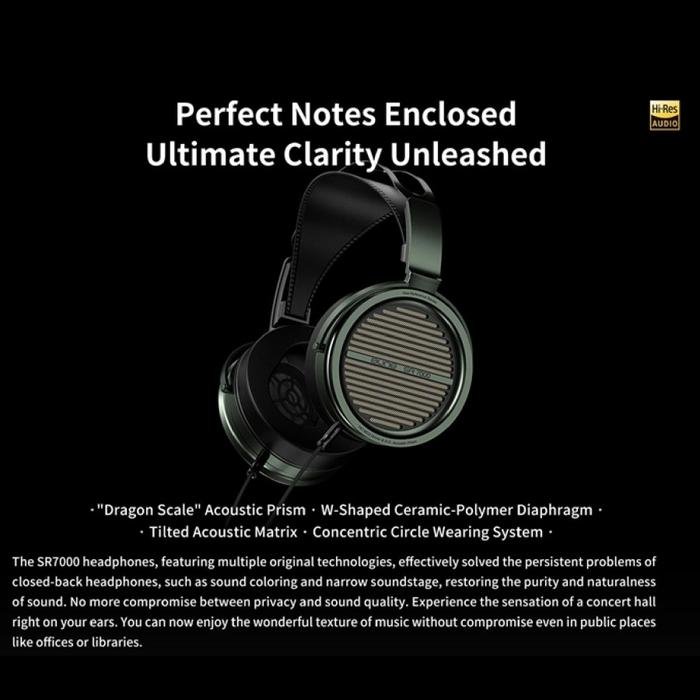 Aune SR7000 / SR 7000 / SR-7000 Butterfly Wired High Sound Quality HiFi Closed End Headphone Original