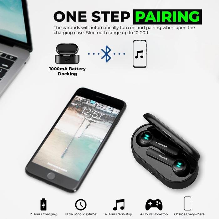 NYK AURORA W700 / W 700 / W-700 True Wireless Earphones / TWS Original