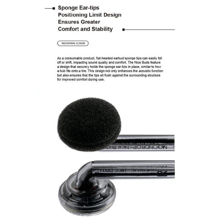 MOONDROP Nice Buds / NiceBuds 15.4mm Neodymium Dynamic Driver In Ear Monitor Earbud Earphone / Headset Original
