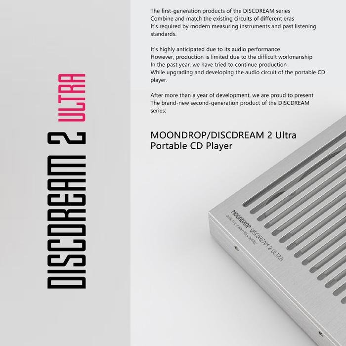 Moondrop DISCDREAM 2 / DISCDREAM2 / DISCDREAM 2 ULTRA / DISCDREAM2 ULTRA Portable Hi-Fi CD Player Original
