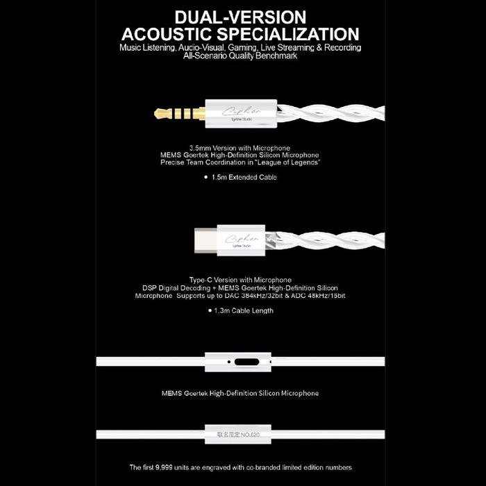 EarAcoustic x Zkaaai Cipher - High Performance 10mm Single Dynamic In Ear Monitor Earphone / IEM Original