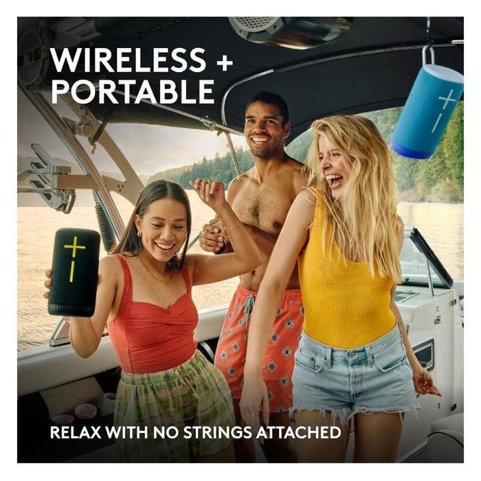 Ultimate Ears EVERBOOM / EVER BOOM Wireless Bluetooth Portable Speaker with Bassy 360 Degrees Immersive Sound Speaker Original