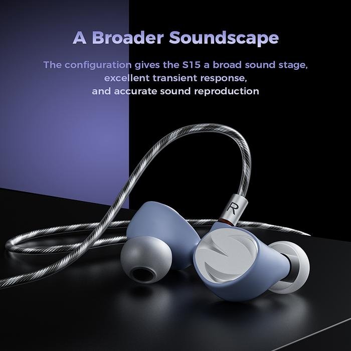 Letshuoer S15 / S 15 Dual Chamber Planar Driver + Passive Radiator IEM Original