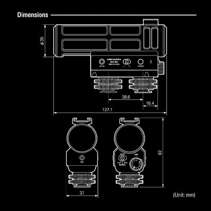 Audio Technica ATV-SG1 / ATV SG1 / ATV SG 1 / ATVSG1 On-Camera Shotgun Microphone Original