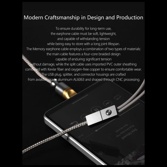 DD DDHIFI M110C / M 110C / M 110 C USB Audio USB C / Type C Interface Decoding In-Ear Monitor Earphones Cable with MMCX and 2-Pin 0.78mm / iem Cable Original