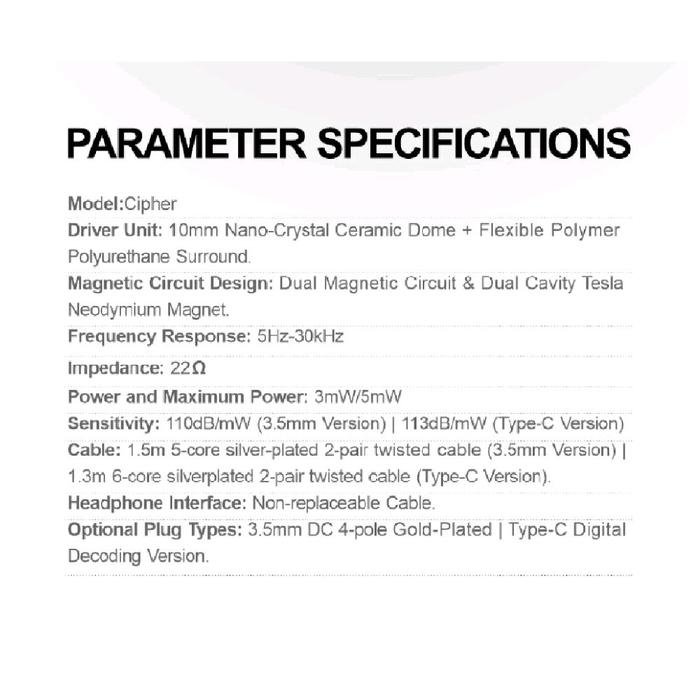 EarAcoustic x Zkaaai Cipher - High Performance 10mm Single Dynamic In Ear Monitor Earphone / IEM Original
