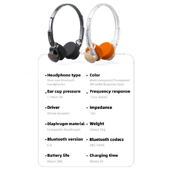 Fiio EH 11 / EH11 / EH-11 Hi-Res Retro Bluetooth Headphone Original