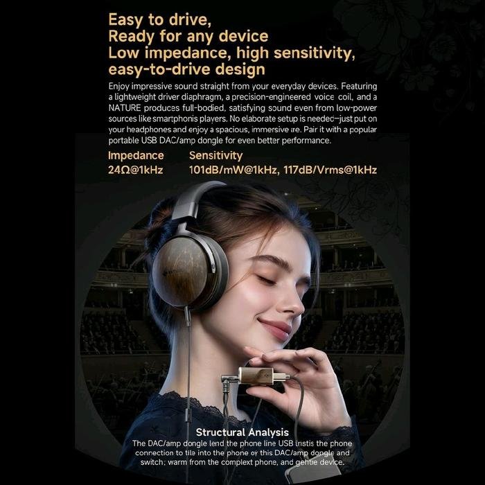 Fiio Snowsky Nature High-Fidelity Over-Ear Headphones Original