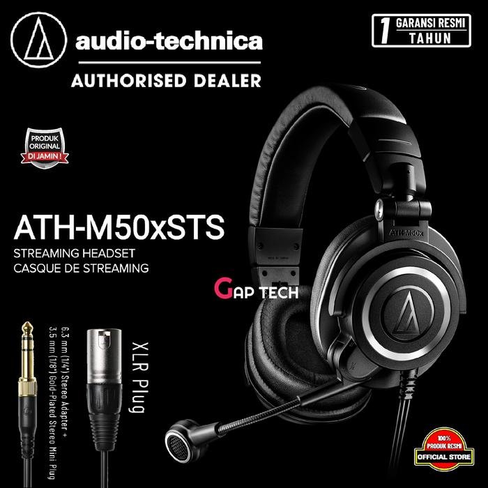 Audio Technica ATH M50xSTS / M50X STS XLR / USB Streaming Headset Original - ATH-M50XSTS XLR